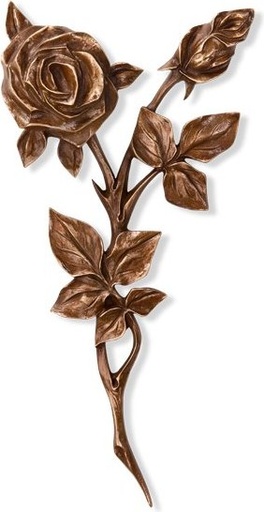 [ST-SK-20736] Bronze Rose für Grabmal, 30×15 cm