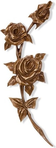 [ST-SK-20737] Bronze Rose für Grabmal, 32×16 cm