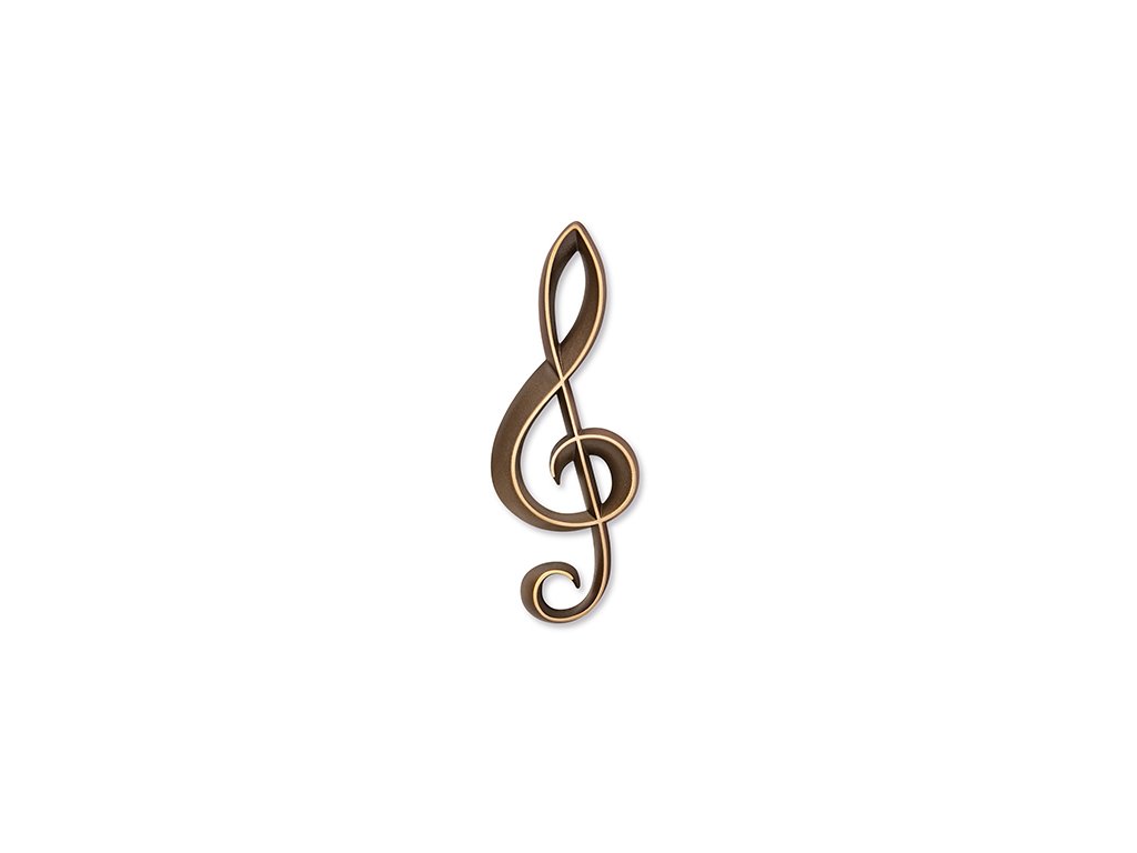 Bronze-Notenschlüssel für Grabmal, 8–25 cm