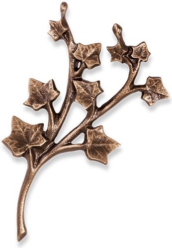 [ST-SK-20802] Bronze-Clematis für Grabmal, 14×8 cm