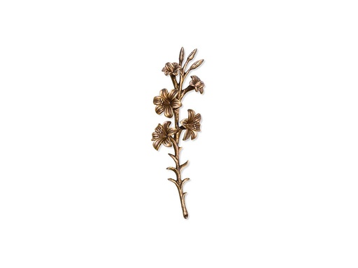 [ST-SK-20805] Bronze-Lilie für Grabmal, 21×6 cm