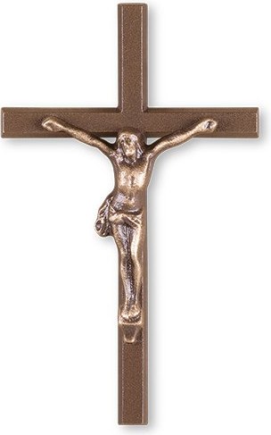 [ST-SK-20806] Grabkreuz mit Christus, Bronze, 10×6 cm