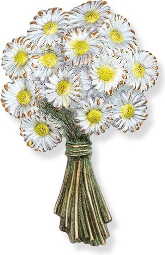 [ST-SK-20859] Bronze-Blumenstrauß Gänseblümchen für Grabmal, 14×9 cm