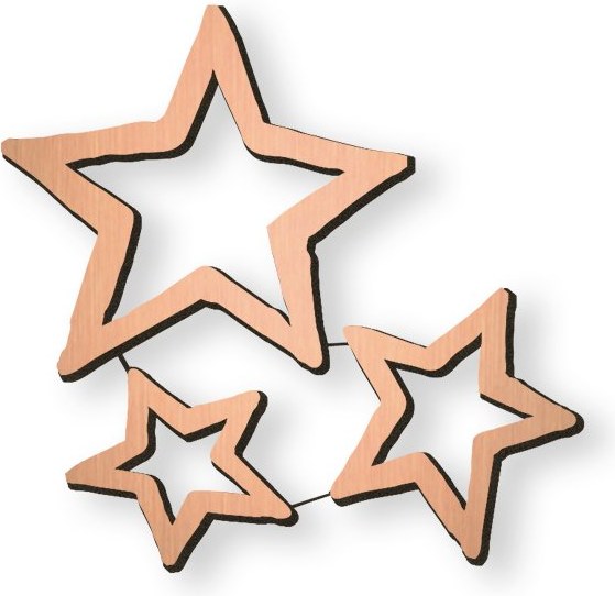 Bronze-Stern für Kindergrabmal, 7×8 cm