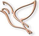Bronze-Taube für Grabmal, 7×8 cm