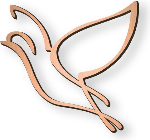 [ST-SK-20869] Bronze-Taube für Grabmal, 7×8 cm