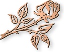 Bronze-Rose für Grabmal, 10×7 cm