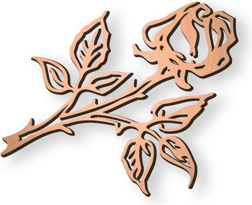 [ST-SK-20877] Bronze-Rose für Grabmal, 10×7 cm
