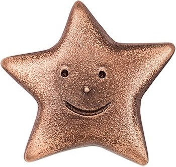Bronze-Stern für Kindergrabmal, 5×5 cm