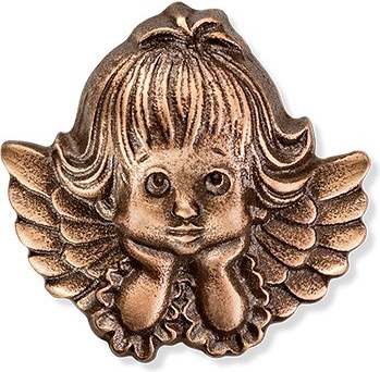 [ST-SK-20936] Bronze-Engel für Kindergrabmal, 6×6 cm