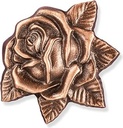 Bronze-rosa Blume für Kindergrabmal, 6×5 cm