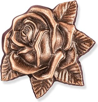 [ST-SK-20937] Bronze-rosa Blume für Kindergrabmal, 6×5 cm
