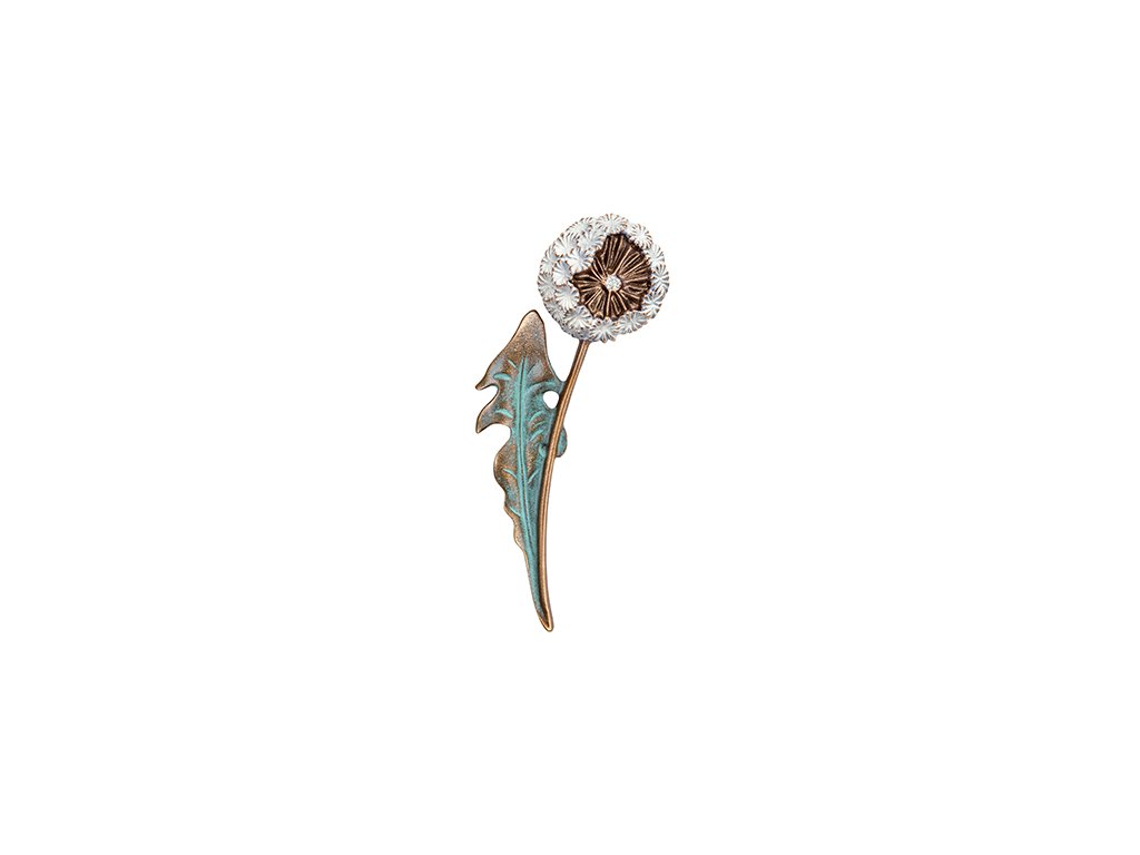 Bronze Pusteblume für Grabmal, 11,5×5 cm oder 19×8 cm