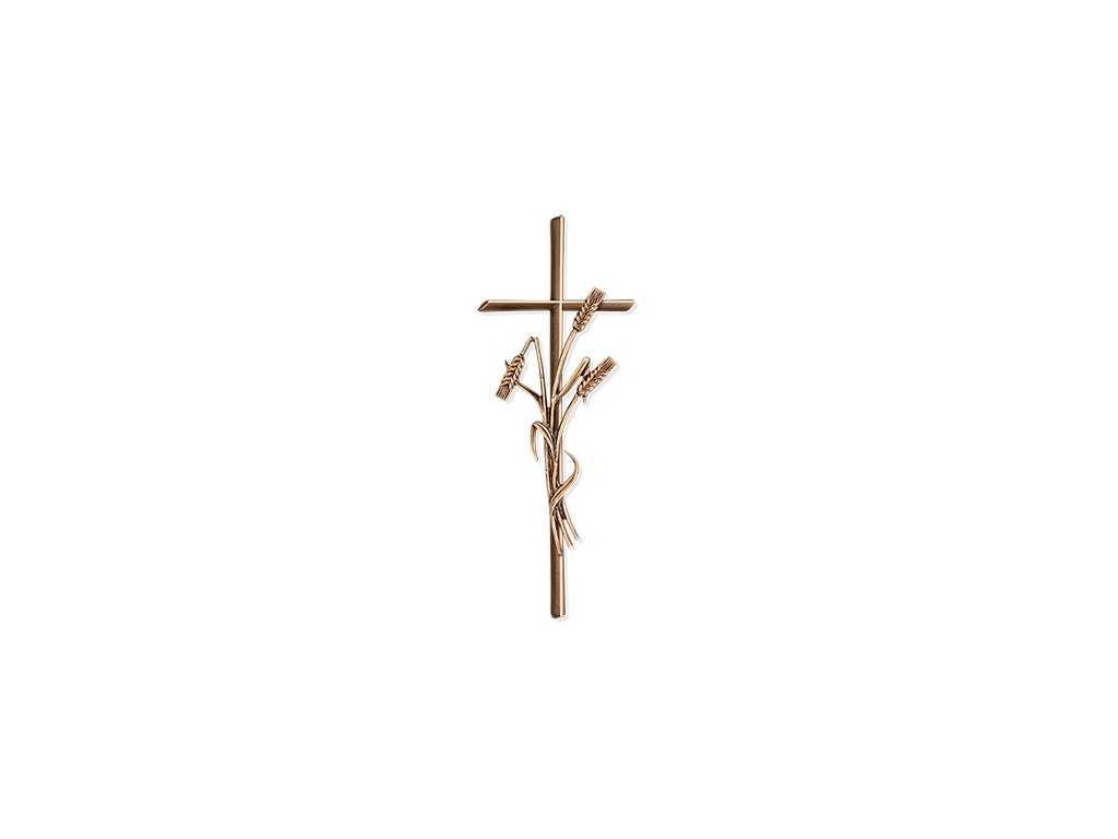 Grabkreuz Meandra mit klassischen Klammern, 40×15 cm
