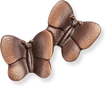 Bronze-Paar Schmetterlinge für Kindergrabmal, 4×6 cm