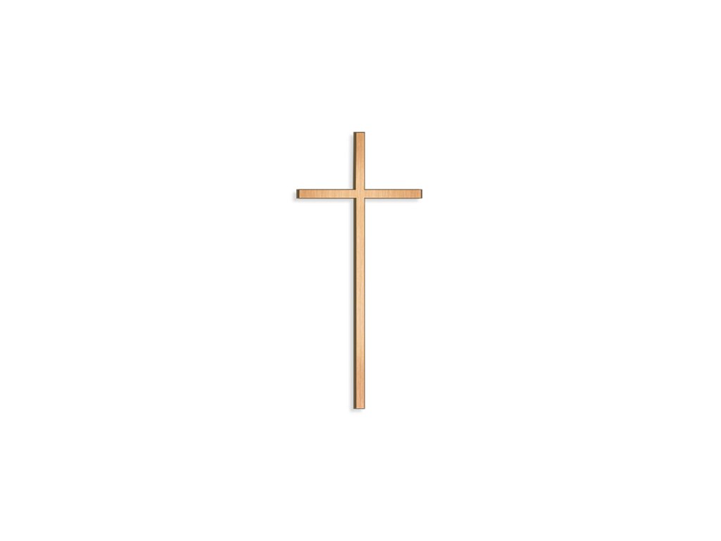 Grabkreuz mit Inschrift, Bronze und Edelstahl, 8–80 cm