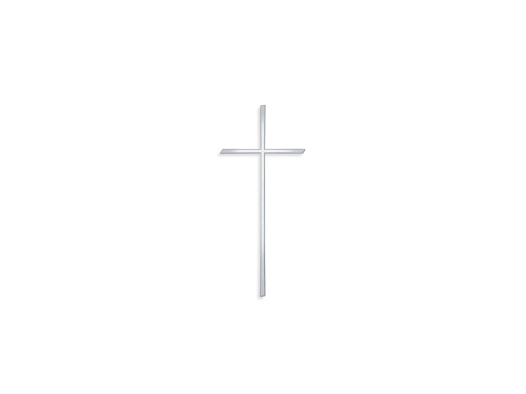 Grabkreuz mit Inschrift Weidner, rostfreier Stahl, 10–45 cm