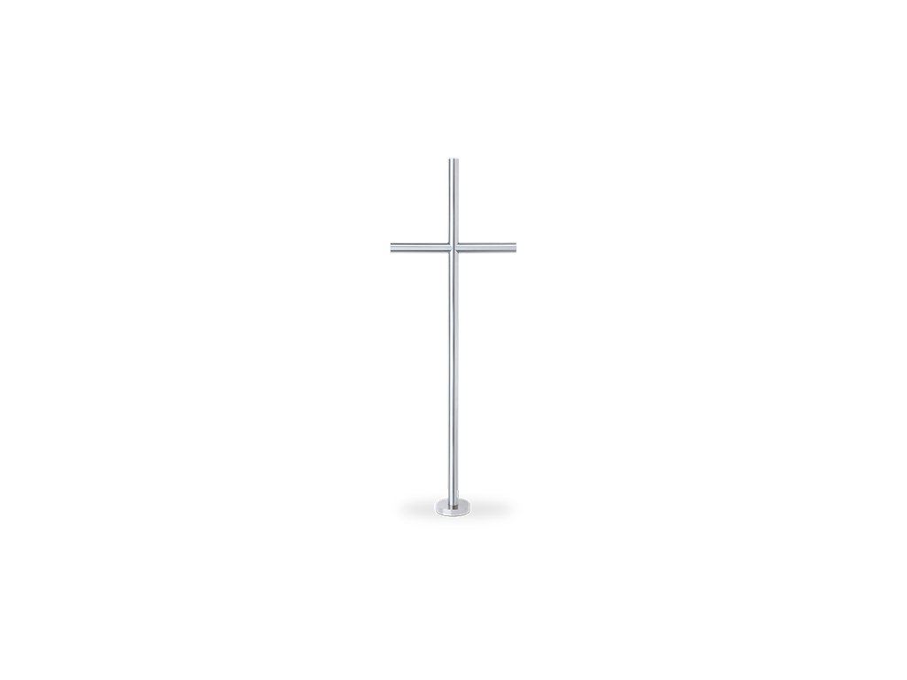 Grabkreuz aus Edelstahl, freistehend, Höhe 200–1200 mm