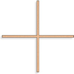 Gleicharmiges Kreuz für Grabmal, Bronze, 12–25 cm