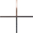Grabkreuz Linea, gleichschenklig, 12×12 cm