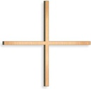 Gleicharmiges Kreuz für Grabmal, Bronze, 8–30 cm