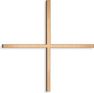 Gleicharmiges Kreuz für Grabmal, 8–30 cm, Bronze oder Edelstahl