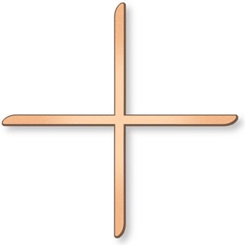 [ST-SK-28066] Gleicharmiges Kreuz für Grabmal, 12×12 cm