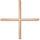 Gleicharmiges Kreuz mit Aufschrift Bruno, 12×12 cm