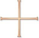 Gleicharmiges Kreuz mit Aufschrift Lorenz, 12×12 cm