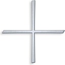 Grabkreuz aus Edelstahl mit Namen, 12×12 cm