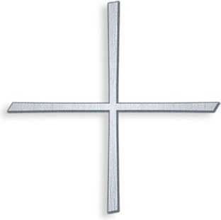 [ST-SK-28077] Grabkreuz aus Edelstahl mit Namen, 12×12 cm