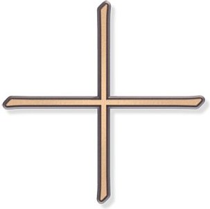 [ST-SK-28078] Gleicharmiges Kreuz Manolia für Grabmal, 12×12 cm