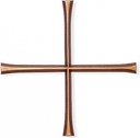 Bronze gleichschenkliges Kreuz Antiqua Parabel, 12×12 cm
