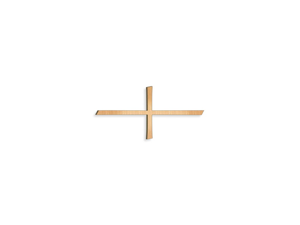 Bronze-breit Kreuz für Grabmal, 15×35 cm