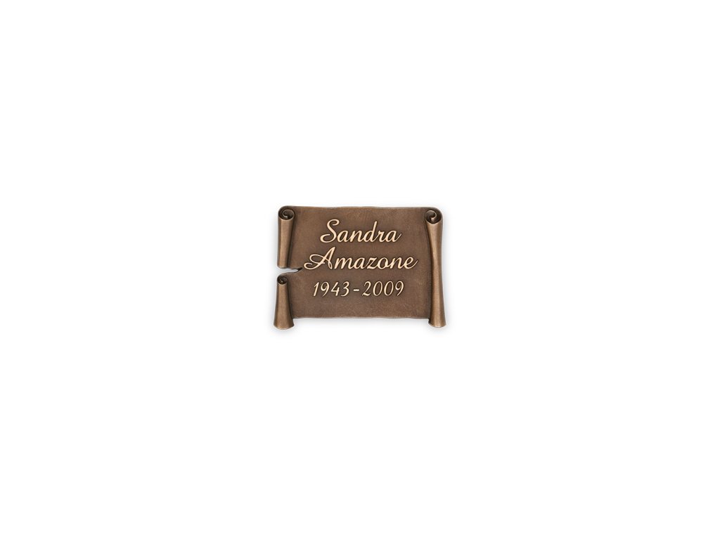 Bronze-Liste für Grabmal, 11×15 cm bis 40×31 cm