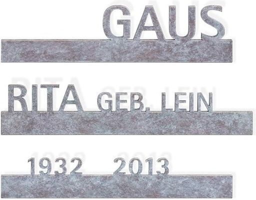 [ST-SK-31093] Bronze-Inschriftplatte für Grabmal, eigener Text