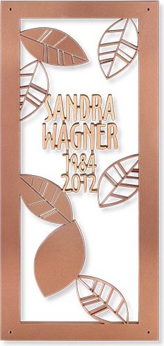 Bronze-Buchstaben-Gitter für Grabmal, 40×16 cm