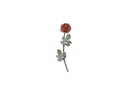 Bronze Rose für Grabmal, 40×10 cm