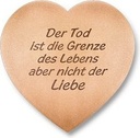 Bronze-Grabplatte mit Herz und Gravur, 11×11 cm