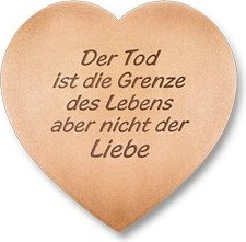 [ST-SK-31549] Bronze-Grabplatte mit Herz und Gravur, 11×11 cm