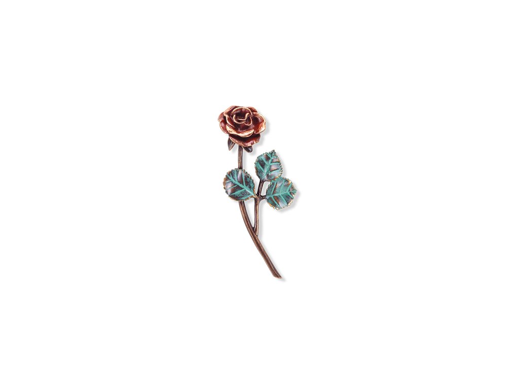 Bronze Rose für Grabmal, 10×4 cm bis 25×10 cm