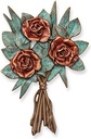 Bronze Rosenstrauß für Grabmal, 13,5×9 cm oder 21,5×14,5 cm