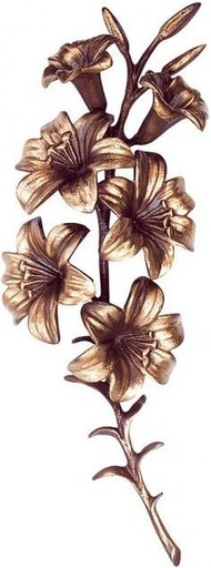 [ST-SK-32280] Bronze-Lilie für Grabmal, 38×13 cm