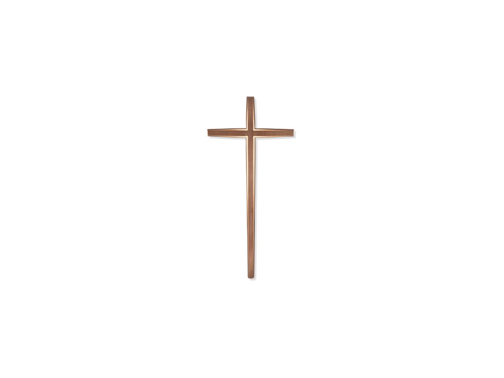 Grabkreuz aus Bronze, liegend, 30×15 cm oder 40×18 cm