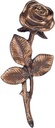 Bronze-Rose für Grabmal, 15×7 cm