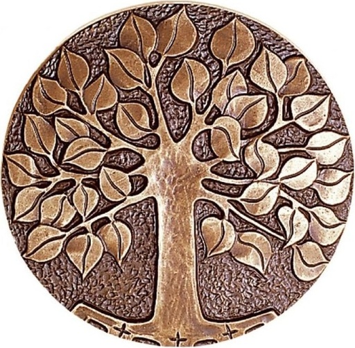 [ST-SK-32860] Bronze Lebensbaum für Grabmal, Ø 21 cm