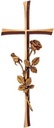 Grabkreuz Kontura mit Rose, Bronze, 30–60 cm