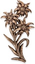 Bronze Edelweiss für Grabmal, 26×15 cm