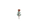 Bronze-Rose für Grabmal, 12×5 cm oder 20×8,5 cm