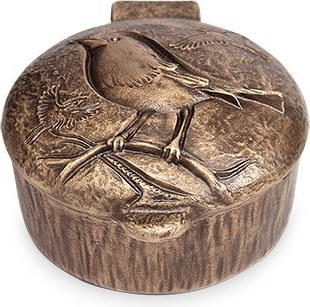 Bronze-Grabvase für Wasser für Grabmal, 7×11×14 cm